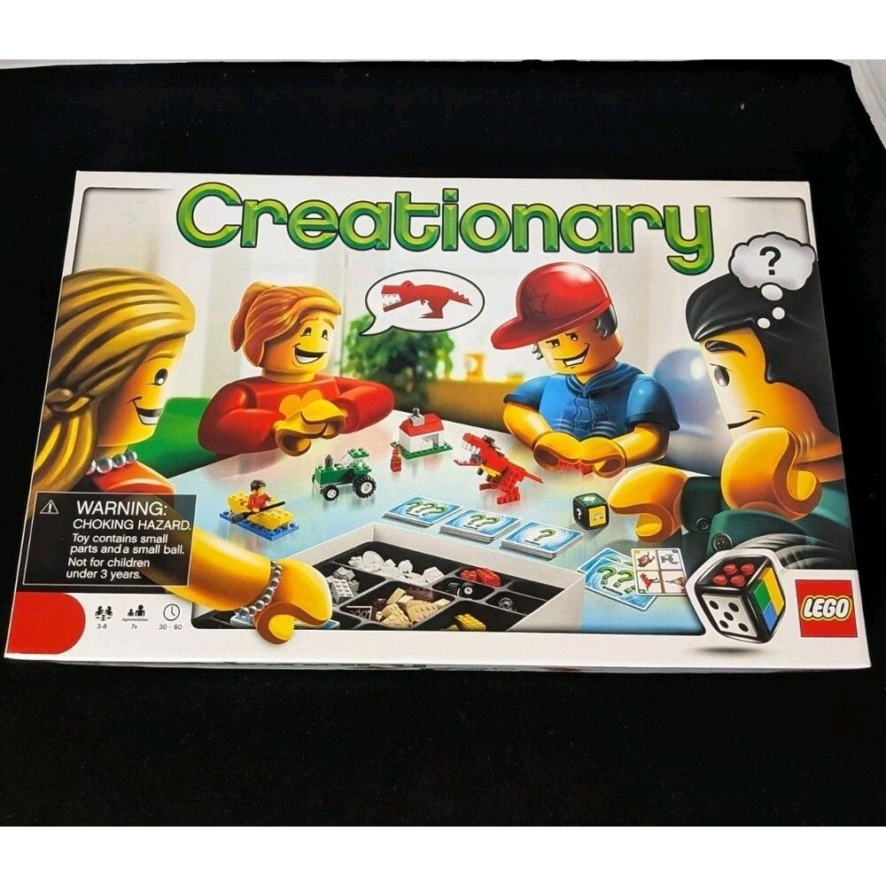 Lego Creationary Game 3844 Complete with Manual Box and Pieces Family Fun Create